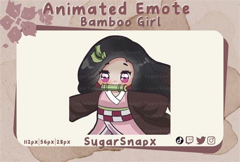Animated Bamboo Girl Emote Etsy