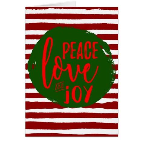 Christmas Card Peace Love And Joy Cardchristmas Card Christmas