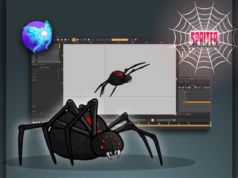 Giant Black Widow Spider Sprites By Overcrafted