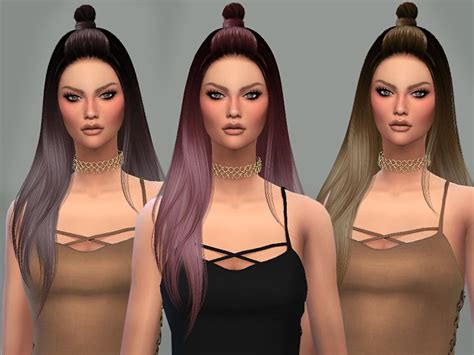 16 Colors Found In Tsr Category Sims 4 Female Hairstyles Backless
