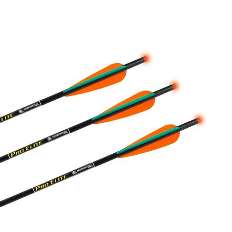 Pro Elite Carbon Crossbow Arrows W Alpha Brite Lighted Nocks Lighted