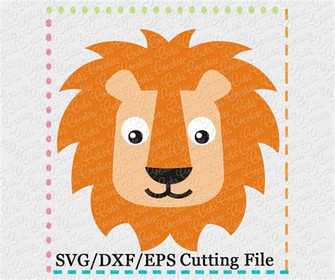 Exclusive Svg Eps Dxf Cutting File Lion Svg Mascot Svg Lions Etsy