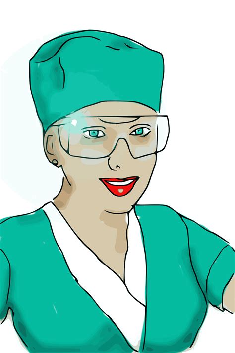 Cartoon Nurse In Scrubs Clipart Images