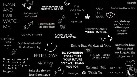 Motivational Black Aesthetic Wallpaper In Positive Quotes