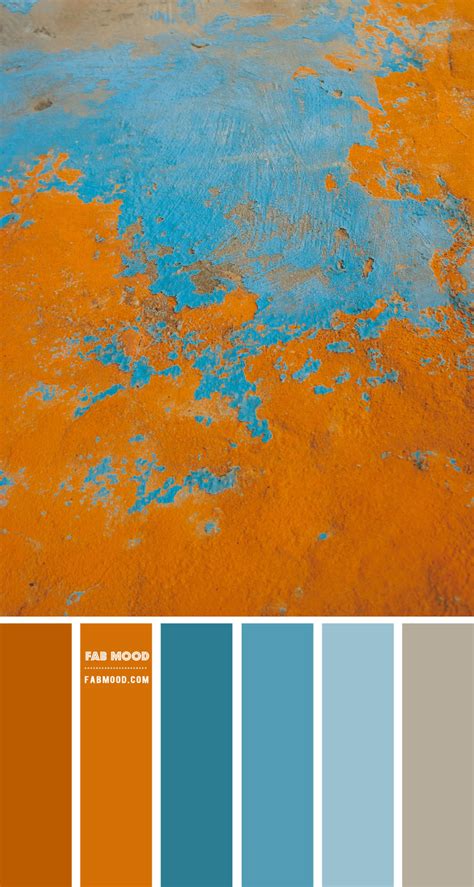 Blue Teal And Pumpkin Colour Scheme Colour Palette 89 1 Fab Mood