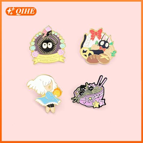 4 styles cartoon anime enamel pin cute badge brooch lapel pin t for anime fans shopee méxico