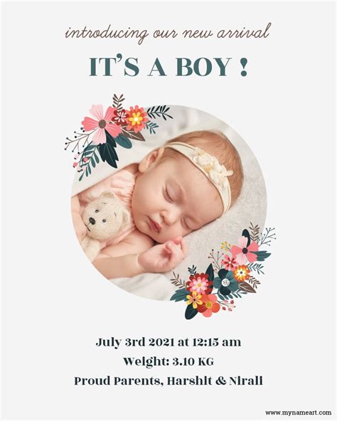 Baby Birth Announcement Templates