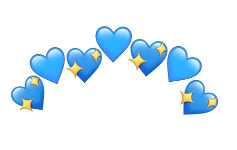 Blue Heart Hearts Stars Star Emoji Emojis Crown Tumblr