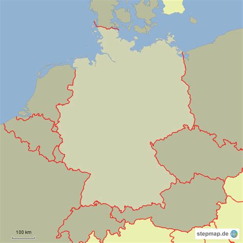 Es gibt nur eine korrekte antwort. StepMap - Nachbarländer Deutschland - Landkarte für ...