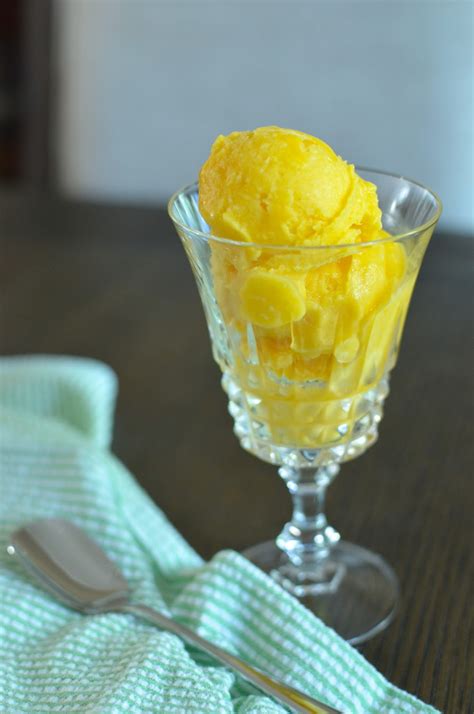 Playing With Flour 3 Ingredient Super Quick Mango Coconut Sorbet