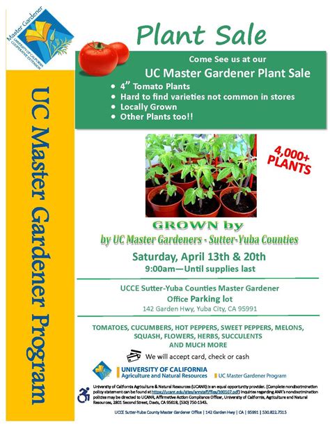 UC Master Gardeners Sutter Yuba Cooperative Extension Sutter Yuba