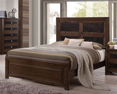This elegant bedroom set is a perfect update to any modern themed household. Crown Mark B6950 Sussex Rich Wood Finish Solid Wood Queen ...