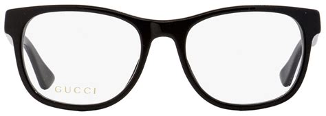 gucci rectangular eyeglasses gg0004o 001 black 53mm 0004