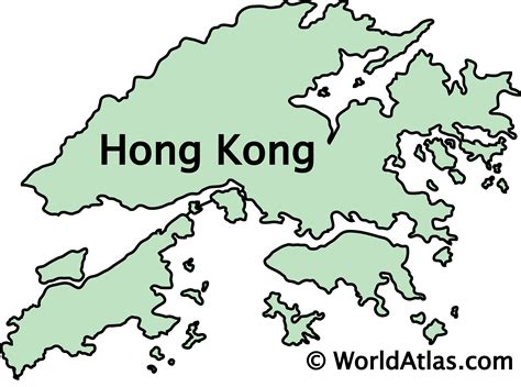 White Labeled Map Of Districts Of Hong Kong Special A