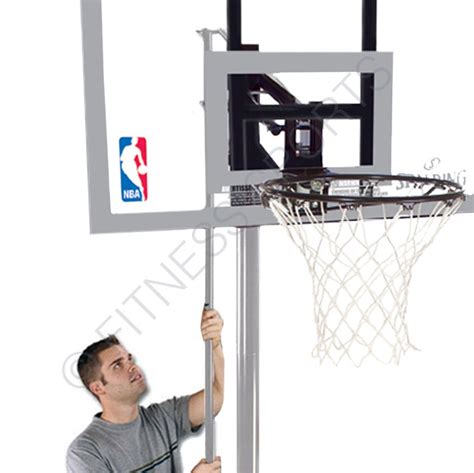 Spalding Silver Acrylic Portable Basketball Goal Post