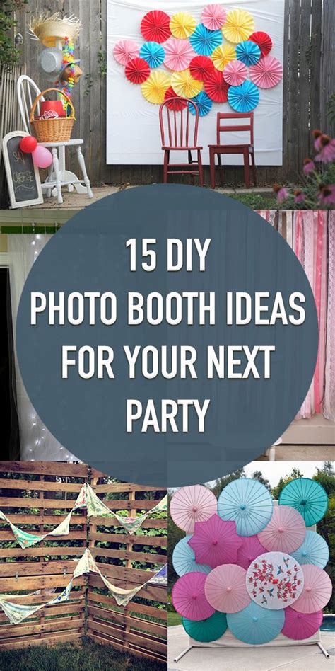 15 Diy Photo Booth Ideas For Your Next Party Diy Photo Booth Diy