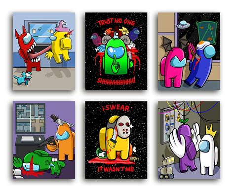 Buy Group Dmr Among Us Posters For Boys Room 8x10 Inches Unframed Set