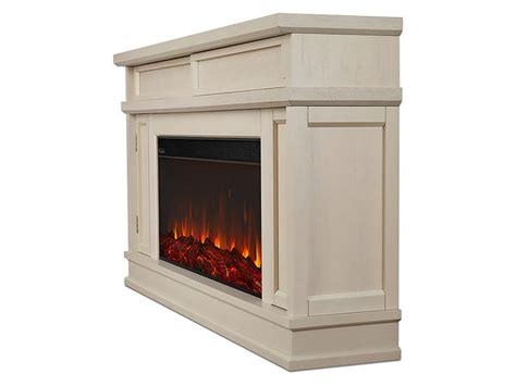 Real Flame Torrey Bone White Electric Fireplace Mantels Direct