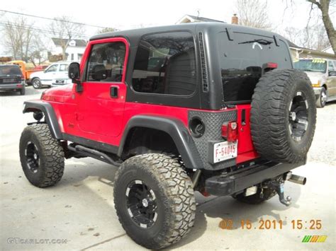 Flame Red 2004 Jeep Wrangler Rubicon 4x4 Exterior Photo ...