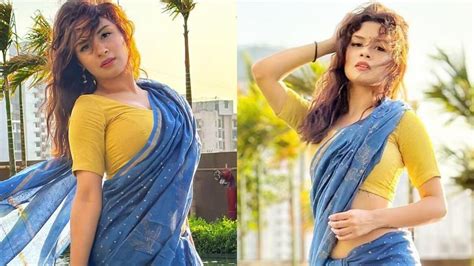 Avneet Kaur Flaunts Curvaceous Midriff In Saree Looks Irresistible Like Never Before