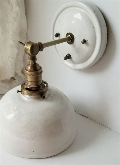 White Cottage Wall Sconce Etsy