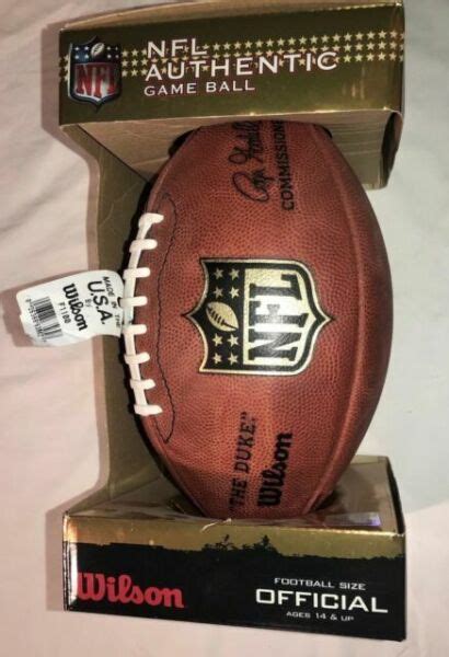 Official Wilson Nfl The Duke Football On Field Game Ball Authentic