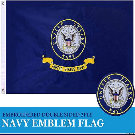 g128 us navy flag navy emblem navy seal logo double sided embroidered 2x3 ft flag with brass