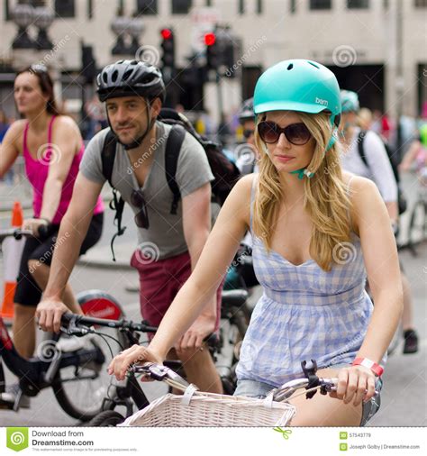 Attractive Female Cyclist RideLondon Cycling Event London 2015