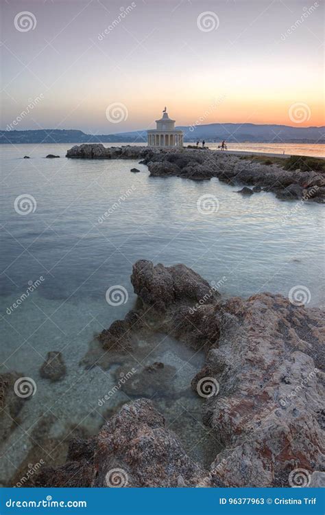 Lighthouse Of St Theodore At Argostoli Kefalonia Greece Stock