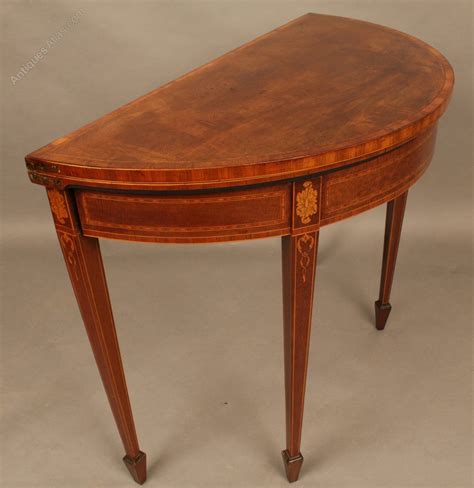 See more ideas about table furniture, table cards, table. Fine Georgian Demi Lune Card Table Mahogany With I - Antiques Atlas