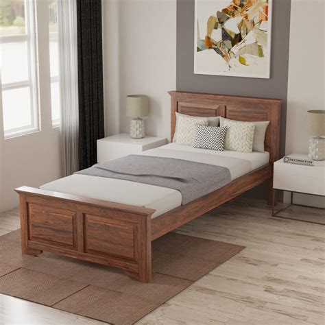 Arin Wooden Single Bed Decornation