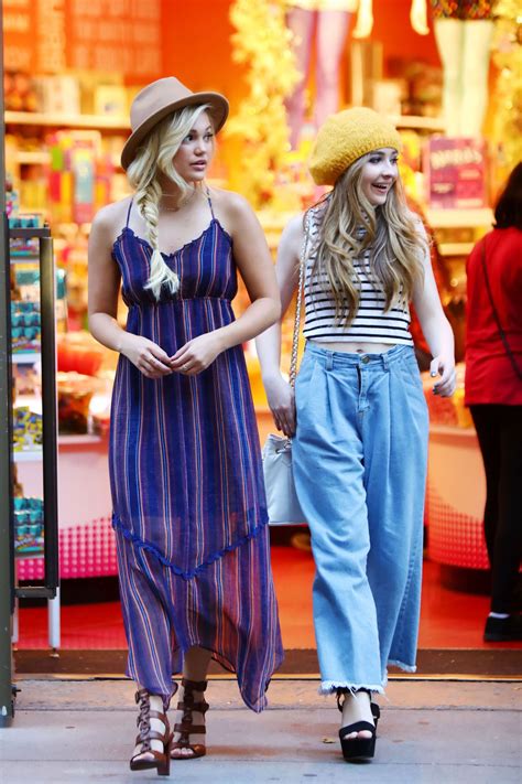 Olivia Holt And Sabrina Carpenter Out Shopping In Manhattan 09162015