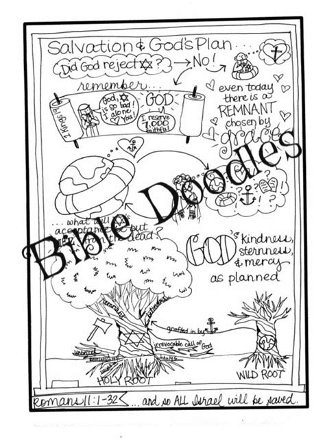 Bible Doodle Study Packet For Romans 9 11 Etsy