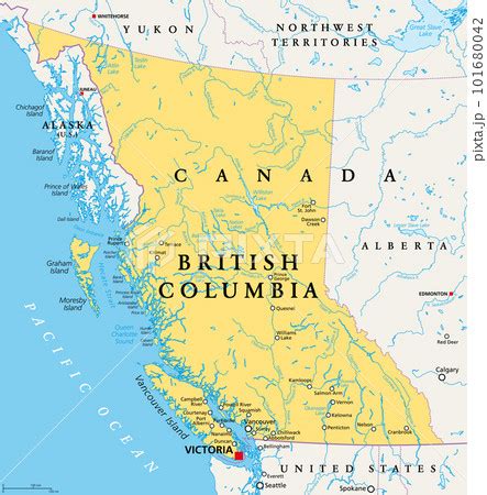British Columbia, BC, province of Canada,...のイラスト素材 [101680042] - PIXTA
