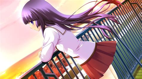 2560x1080 Resolution Purple Haired Girl Anime Character Hd Wallpaper Wallpaper Flare