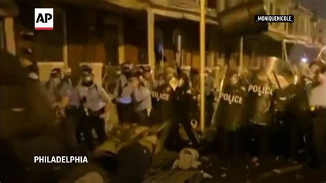 Protesters Square Off With Police In Philadelphia
