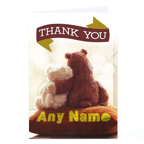 Buy Personalised Thank You Card Bear Cuddles For Gbp 179 Card