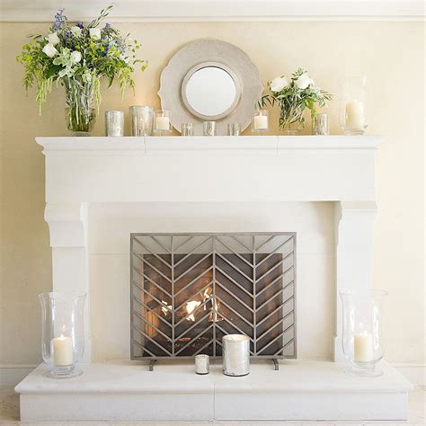 The beveled glass panels of this screen reflect even moderate flickers from fires, filling the room with a dazzling light display. Chevron Fireplace Screen + Reviews | Crate and Barrel ...