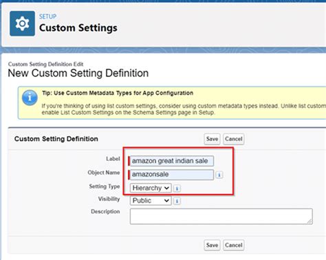 Custom Settings In Salesforce How To Create Custom Setting