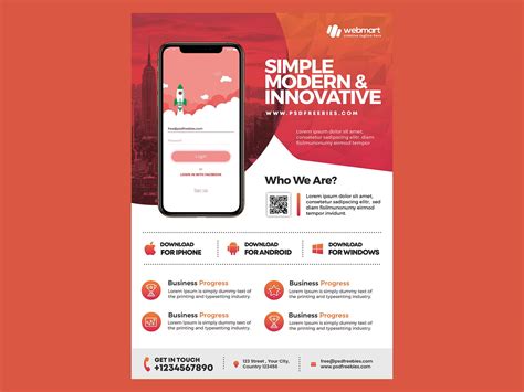 Mobile event apps have changed organizations' perspective towards event management. Free Mobile App Promotion Flyer Template (PSD)