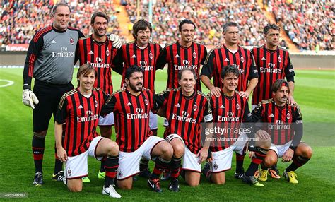 Милан / milan associazione calcio. AC Milan team pose for a team photo during the Perspolis ...