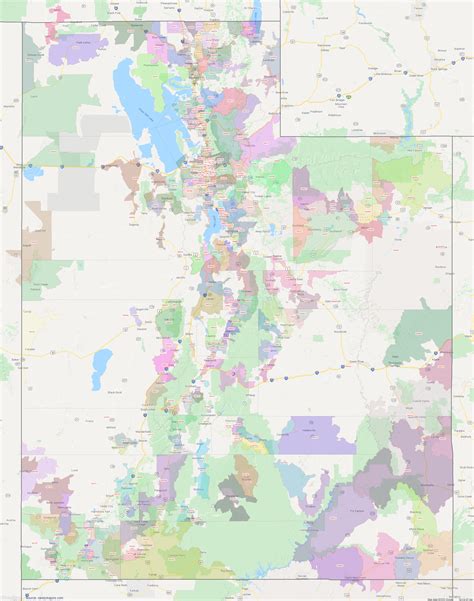 Utah Zip Code Map Including County Maps Gambaran