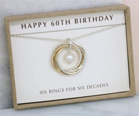 Make this 60th birthday one they'll never forget. 60th birthday gift pearl necklace 6 year anniversary gift