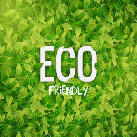 Premium Vector Eco Friendly Banner With Green Leaves Vector Illustration