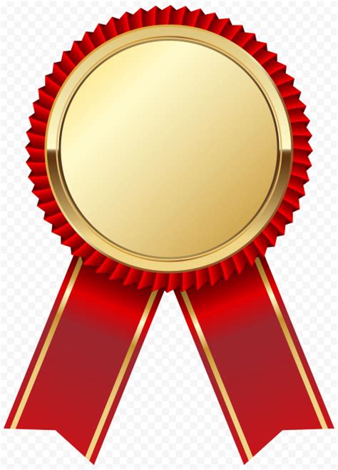 Gold Blank Medal With Red Ribbon Png Citypng