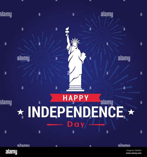 Vector Illustration Of Independence Day Of Usa 4th Of July