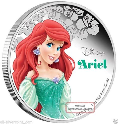 Niue 2015 Disney Princess Ariel The Little Mermaid 1 Oz Silver