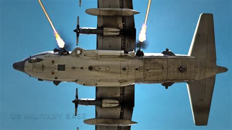Ac 130 Gunship In Action Firing All Its Cannons Youtube