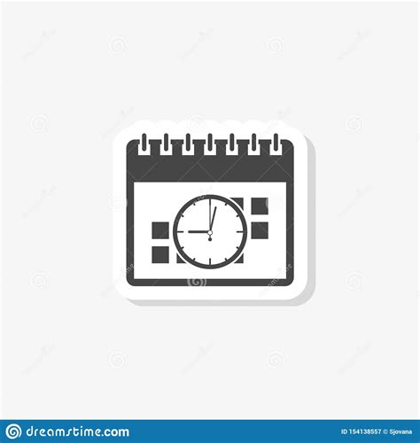 Deadline Calendar Sticker Simple Illustration Of Deadline Calendar