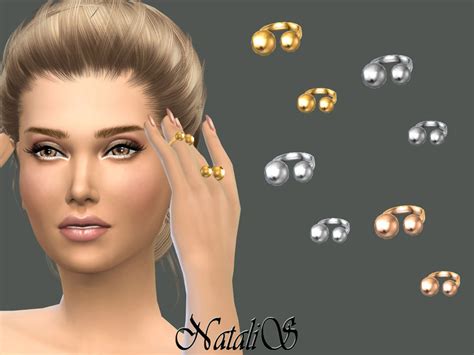 The Sims Resource Natalismetal Beads Open Rings